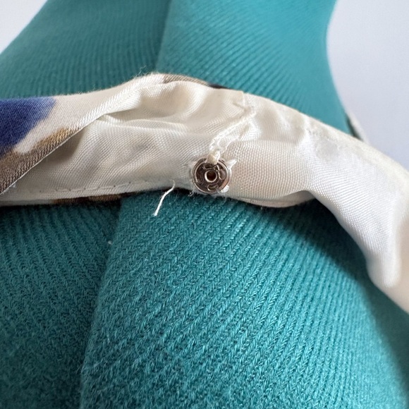 Ann Taylor Blue and Gold Floral Midi Dress - Picture 3 of 9